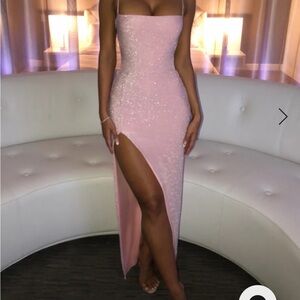 Elegant Pink Evening Gown